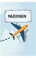 Mazedonien: Liniertes Reisetagebuch Notizbuch oder Reise Notizheft liniert - Reisen Journal für Männer und Frauen mit Linien