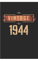 Vintage 1944: Kalender, Wochenplaner, Tagebuch, Notizbuch, Buch 105 Seiten im Softcover. Eine Woche auf einer Doppelseite. Für alle Termine, Notizen und Aufgaben 