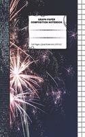 Graph Paper Composition Notebook: 110 Pages - Quad Ruled 4x4 - 8.5" x 11" Fireworks Large Notebook with Grid Paper - Math Notebook For Students