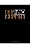 She Gets It From Her Grandma (Softball): Unruled Composition Book(1290 Unruled Composition Book)