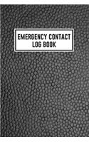 Emergency Contact Log Book