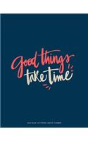 2019 Blue Lettering Quote Planner