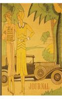Journal: Vintage Fashion Illustrations Cover - 108 College Ruled Pages: 6 x 9 in Blank Lined Journal with Soft Matte Cover - Notebook, Diary, Composition Not