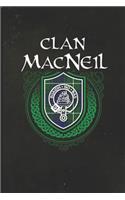 Clan MacNeil: Scottish Tartan Family Crest - Blank Lined Journal with Soft Matte Cover