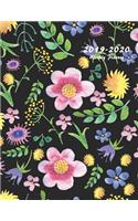 2019-2020 Weekly Planner: Large Two Year Planner with Flower Coloring Pages (Volume 1)