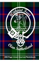 Clan Sutherland 200 Page Lined Journal/Notebook