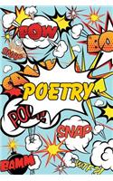 Superhero Cartoon Words Poetry Journal