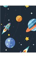Galaxy Notebook: Boy Journal Notebook Ruled Lined Page Kids Girl Writing Book Astronaut Space Rocket Diary School Colorful Space Eart Composition Notebook Note Pad ((3 Galaxy Notebook)