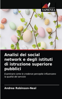 Analisi dei social network e degli istituti di istruzione superiore pubblici