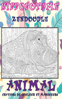 Zendoodle - Crayons de couleur et marqueurs - Animal - Hippopotame