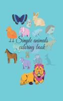 Simple Animals Coloring Book: For Kids Aged 3-8