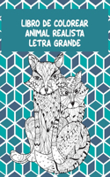 Libro de colorear - Letra grande - Animal realista