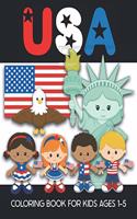USA Coloring Book for Kids Ages 1-5