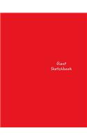 Giant Sketchbook: Giant-Sized 300 Page Red Cover Design Drawing Book