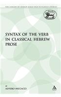 Syntax of the Verb in Classical Hebrew Prose