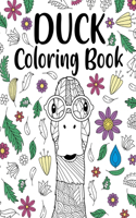 Duck Coloring Book: Adult Coloring Book, Animal Coloring Book, Floral Mandala Coloring Pages