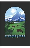 French Alps: 6x9 Dot Grid Notebook Journal, 120 pages