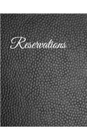 Reservations: Black Faux Leather Reservation Book for Restaurant - 6 Months Guest Booking Diary - Hostess Table Log Journal - Log Book for Restaurants - Softcover