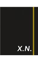 X.N.: Classic Monogram Lined Notebook Personalized With Two Initials - Matte Softcover Professional Style Paperback Journal Perfect Gift for Men and Women
