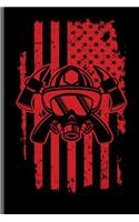 Firefighter Flag: Fireman Firefighter notebooks gift (6x9) Lined notebook to write in
