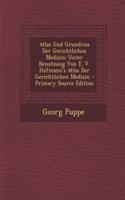 Atlas Und Grundriss Der Gerichtlichen Medizin: Unter Benutzung Von E. V. Hofmann's Atlas Der Gerichtlichen Medizin - Primary Source Edition