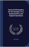 General Information On the Georgia C.P.a. Examinations and Typical Questions