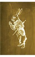 Alice in Wonderland Chalkboard Journal - White Rabbit (Yellow): 100 page 6" x 9" Ruled Notebook: Inspirational Journal, Blank Notebook, Blank Journal, Lined Notebook, Blank Diary