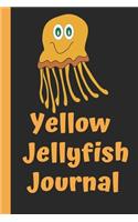 Yellow Jellyfish Journal: Jellyfish Notebook Journal - Blank Wide Ruled Paper - Funny Jellyfish Accessories for Animal Lovers - Jellyfish Gifts for Women, Girls and Kids