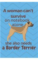 A woman can't survive on notebook alone she also needs a Border Terrier