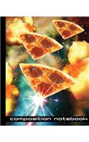 Composition Notebook: Star-fleet Pepperoni Pizza Squadron 7.5" X 9.25" 110 Wide Ruled Pages