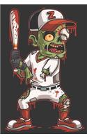 2020 Week To View Dated Planner Diary: 6x9 Inches Paperback Baseball Batter Zombie Halloween