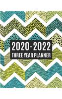 2020-2022 Three Year Planner: 36 Month Yearly Planner Monthly Calendar View with Note Pages & To Do Lists V2