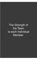 The Strength of the Team is each Individual Member