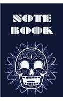 Notebook: Sugar Skull - Day of the Dead - Composition Book . Cornell Notes - Deep Blue Sugar Skull