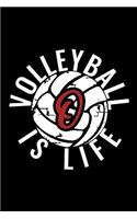 O Monogram Initial Volleyball Journal