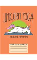 Unicorn Yoga. Chaturanga Dandasana Composition Notebook