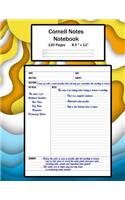 Cornell Notes Notebook: Note Taking System, For Students, Writers, Meetings, Lectures Large Size 8.5 x 11 (21.59 x 27.94 cm), Durable Matte Fun In The Sun Beach Cover Desig