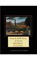 Seine & Eiffel Tower in Sunset: Rousseau Cross Stitch Pattern