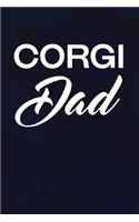 Corgi Dad: Dog Lover Writing Journal, Diary, Notebook for Men