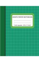Graph Paper Notebook 1 inch Squares