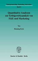 Quantitative Analysen Zur Erfolgswirksamkeit Von F&e Und Marketing