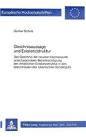 Gleichnisaussage Und Existenzstruktur