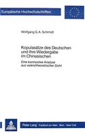 Kopulasaetze Des Deutschen Und Ihre Wiedergabe Im Chinesischen