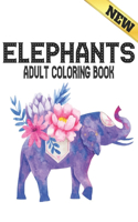 Elephants Adult Coloring Book New