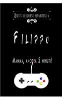 Questo quaderno appartiene a Filippo: Quaderno Con Nome - Con oltre 100 Nomi Femminili e Maschili - Quaderno Classico Pagina a Righe, 110 pagine, Dimensione Large 15.24 x 22.86 cm (6 x 9