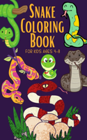 Snake Coloring Book For Kids Ages 4-8