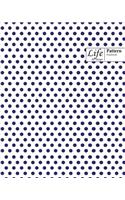Life By Design Pattern Notebook: Wide Ruled Dotted Lines, 100 Sheets (Large 8 x 10 In) Blue Cover