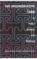 Argumentative Turn in Policy Analysis and Planning