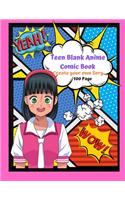 Teen Blank Anime Comic Book Create your Own Story 100 Pages