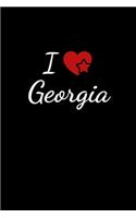 I love Georgia: Notebook / Journal / Diary - 6 x 9 inches (15,24 x 22,86 cm), 150 pages. For everyone who's in love with Georgia.